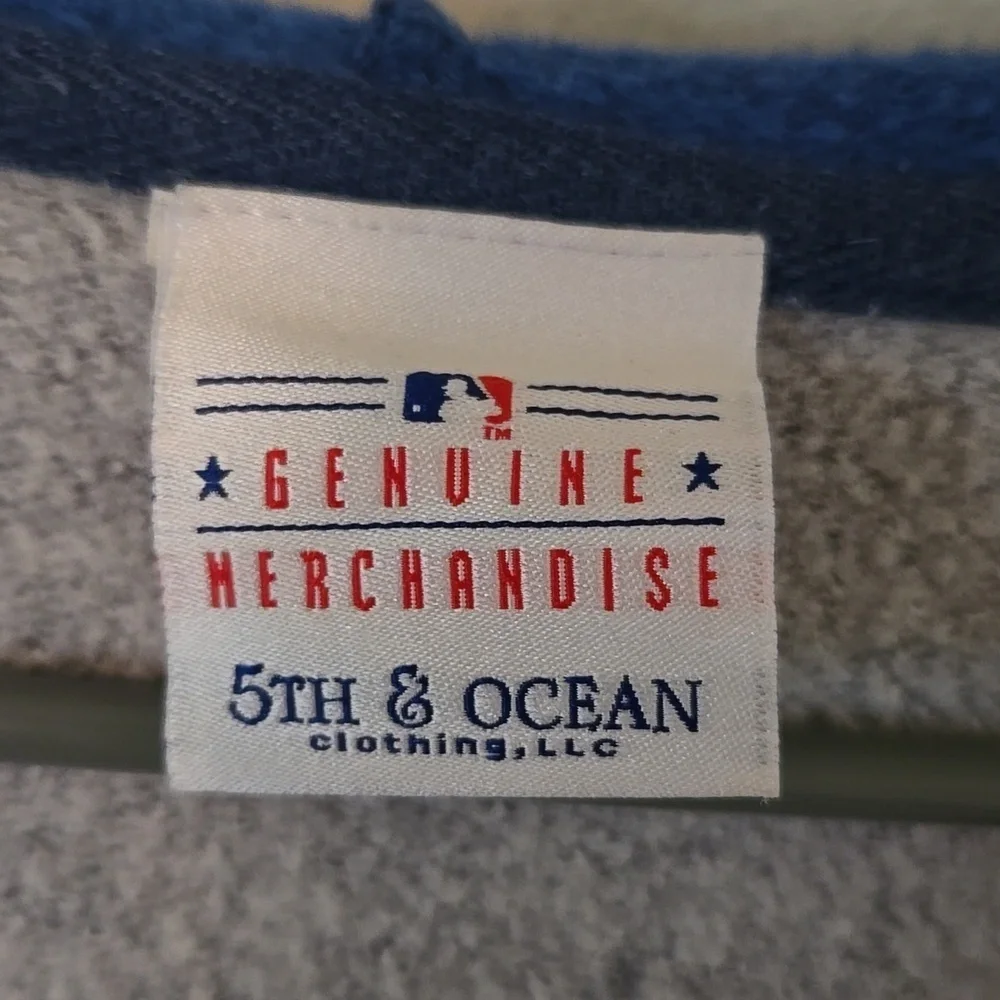 MLB Cubs Gray And Blue Zip Up Hoodie Size Medium